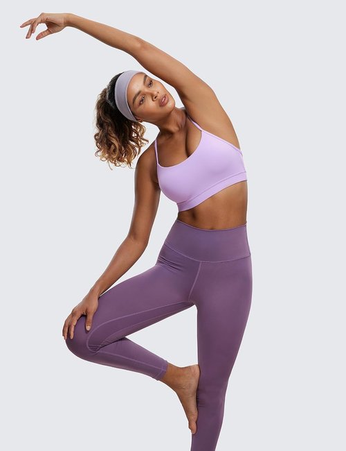 CRZ YOGA Y-Back Sports Bra for Women - Padded Low Impact Workout Top | Butterluxe Fabric