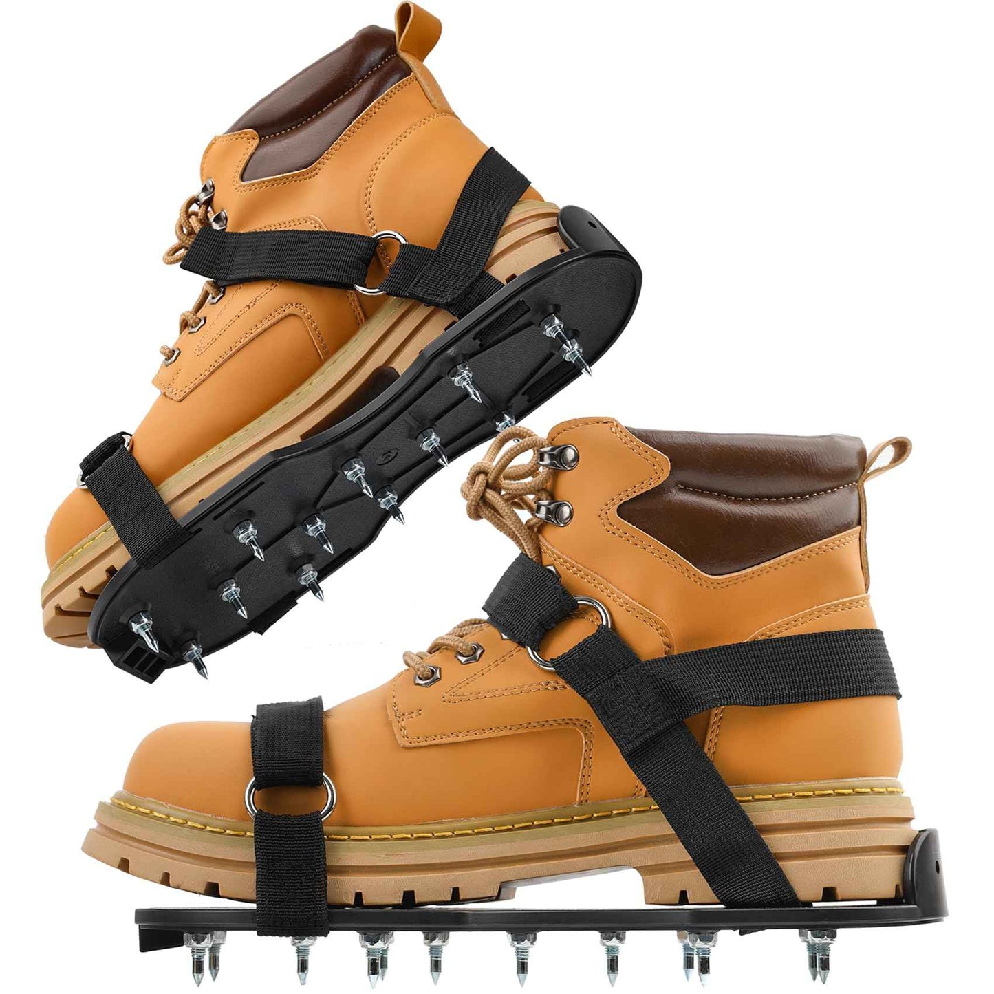 US:E (Sturdy Version) Spike Shoes for Epoxy Flooring Coating (99% Pre-installed) 13 1-Inch Spikes & 2 VeIcro Strap (Non-Slip, Supports Up to 200 Pounds) Fits Men's and Women's Shoes in US Size 6 to 12