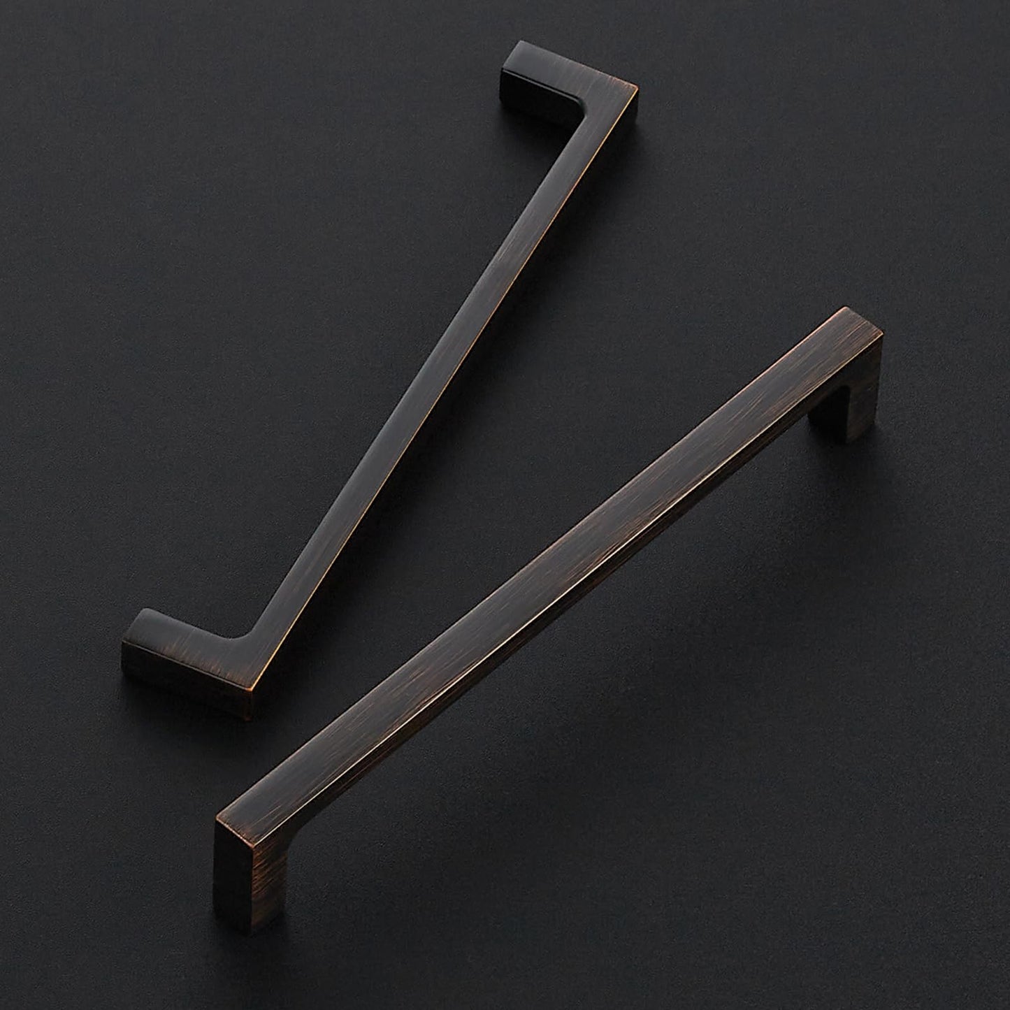Ravinte 30 Pack Solid 6-1/4 Inch Square Cabinet Handles - Oil-Rubbed Bronze Pulls for Drawers and Kitchen Cabinets - Hardware Handles