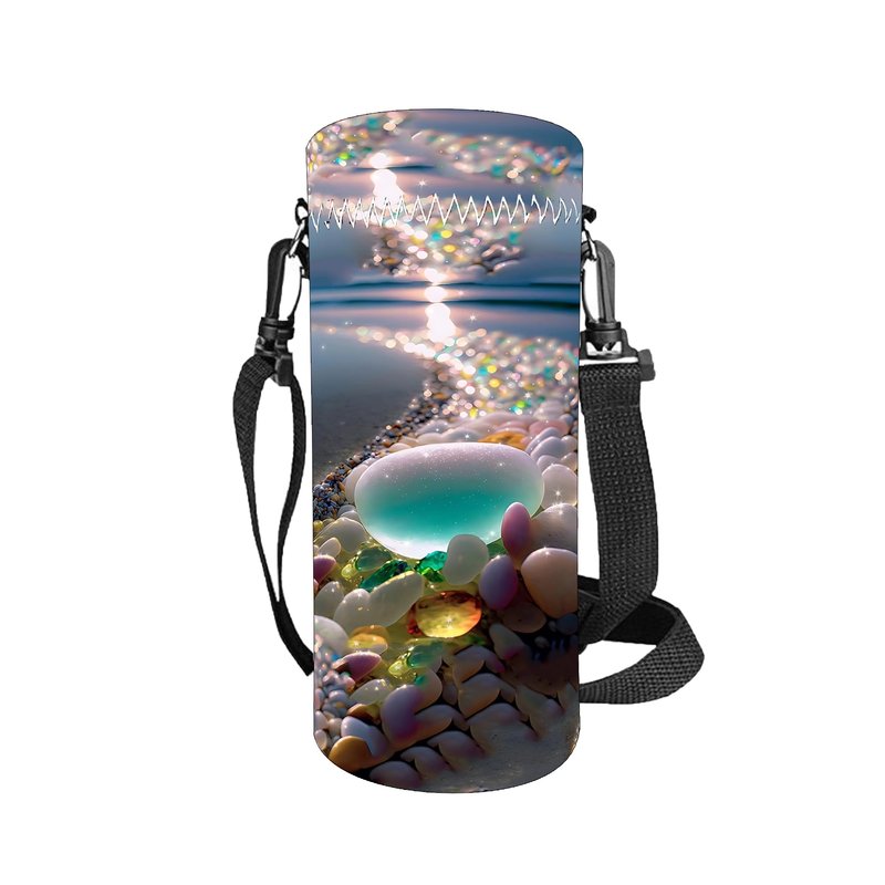 muemigai Water Bottle Holder Ajustable 25 Oz Water Bottle Carrier For Travel,Office,Home,Neopener Sling Bag For Stanley Cup Accessories,Walking,Hiking Gear(Stone)