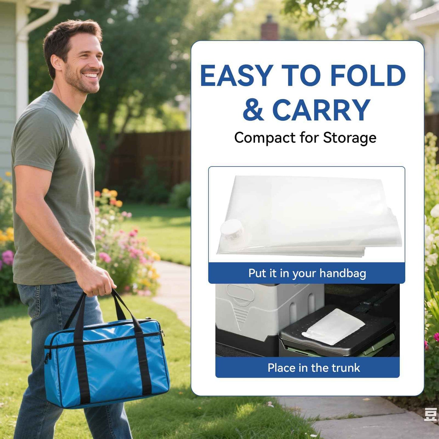 Emergency Drinking Water Storage 45 Gallon, Food-Grade Bathtub Bladder, BPA-Free, Ideal for Emergency Water Bank, Camping, RV Traveling, Hurricane, Storm & Disaster Preparedness Supplies