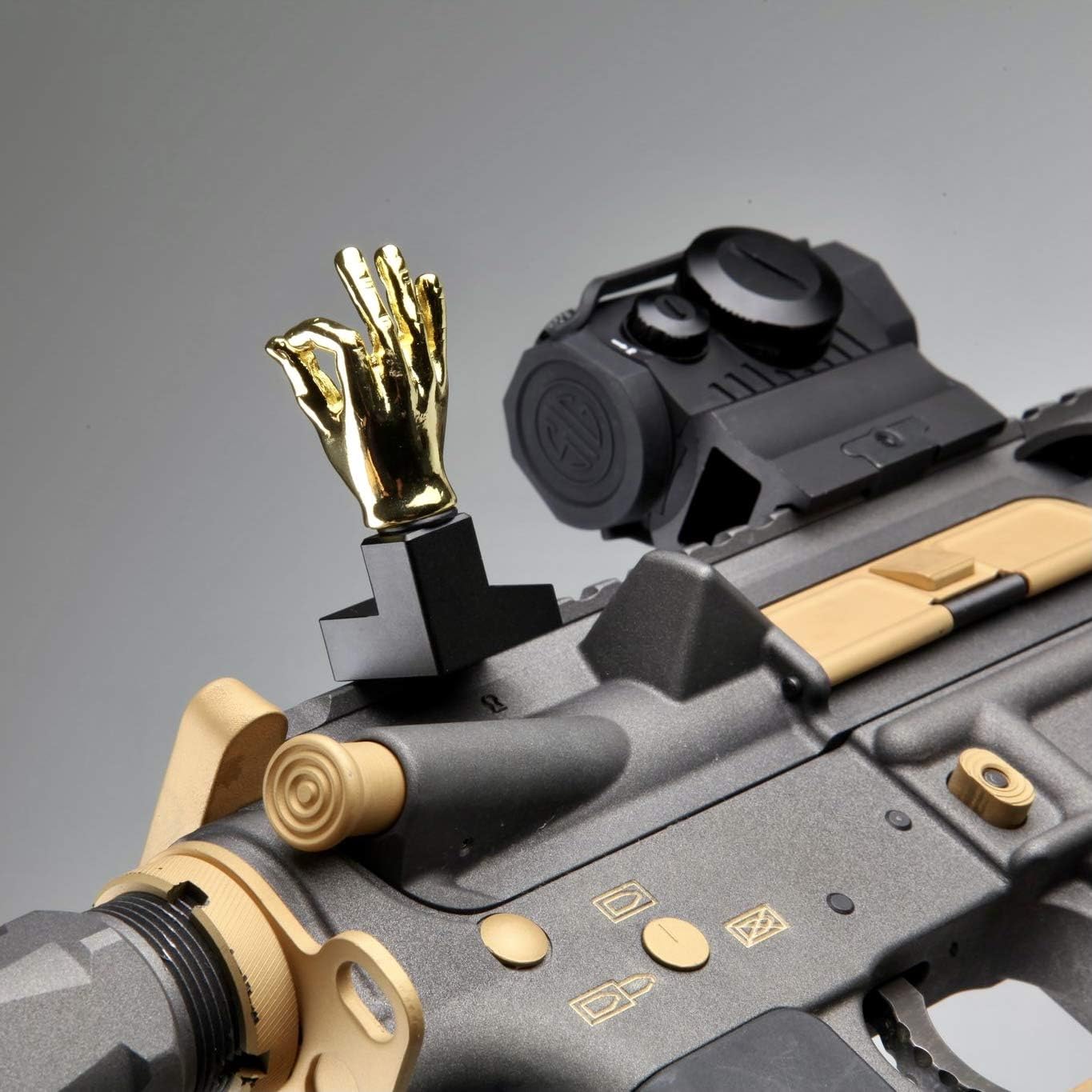 Stinger Finger Sight Set - Backup Front & Rear Iron Sights for Picatinny Rail | 45-Degree Offset