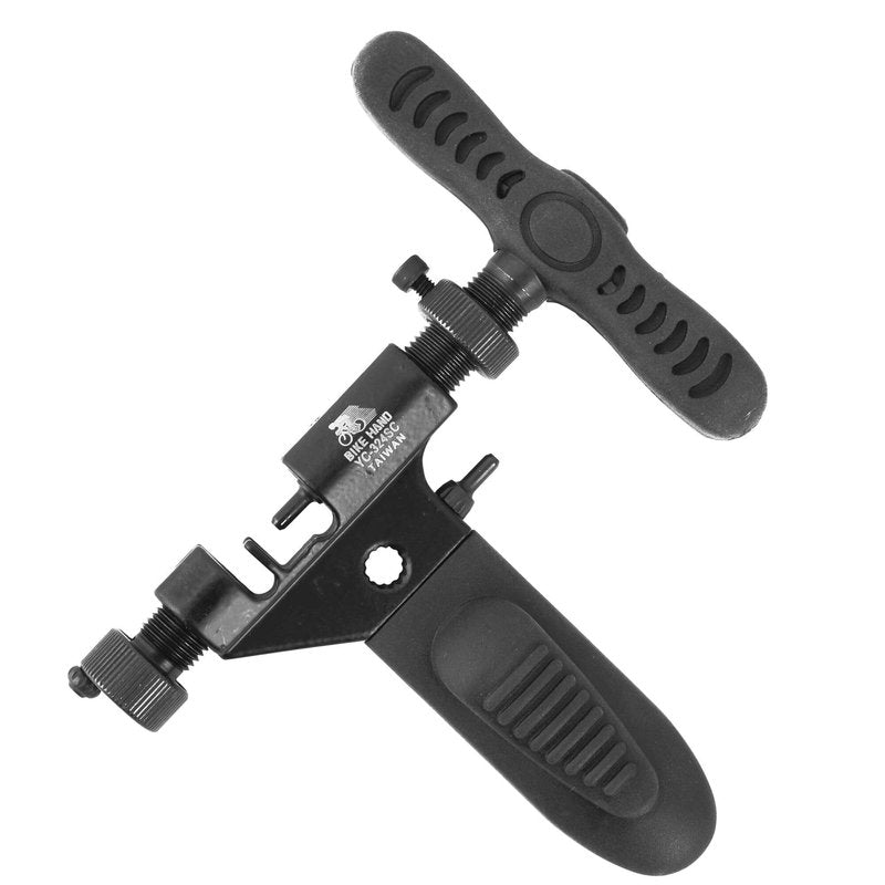 BikeHand Bike Bicycle Professional Chain Rivet Remover Breaker Tool with Spare Replaceable Driving Pin - Compatible with Shimano & Campagnolo - Single to 12 Speed and BMX Half Link