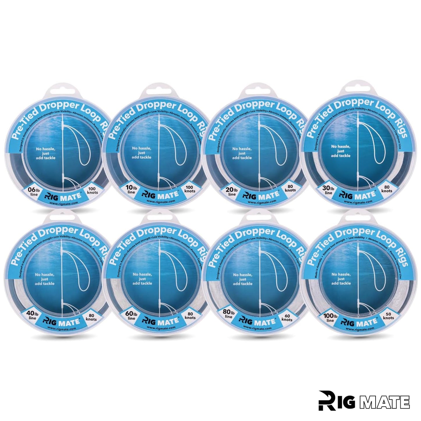 30 lb Pre-Tied Dropper Loop Rigs. Fishing Line Spool. Loops 18 Inches Apart with 5.5 Inch Loop Size. Perfect for Saltwater & Freshwater Fishing. Perfect for Snapper & Other Bottom Feeding Fish.