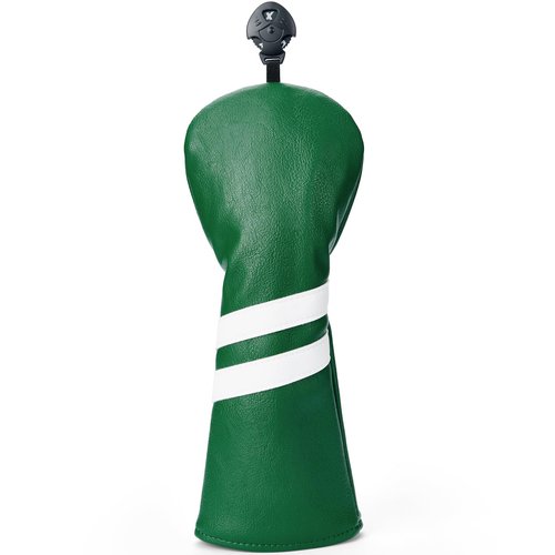 Gbourly Golf Club Classic Green Fairway Wood Head Cover PU Leather Headcover