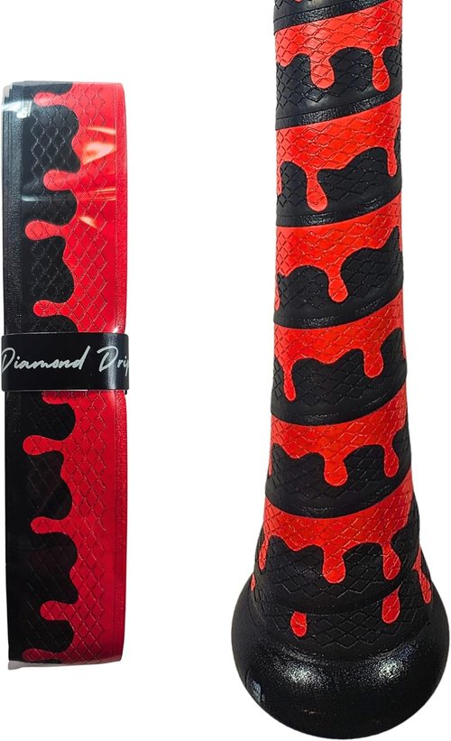 Baseball Bat Grip Tape - Non-Slip, Shock-Absorbing 1.1mm Wrap | Ice Cream Drip Design