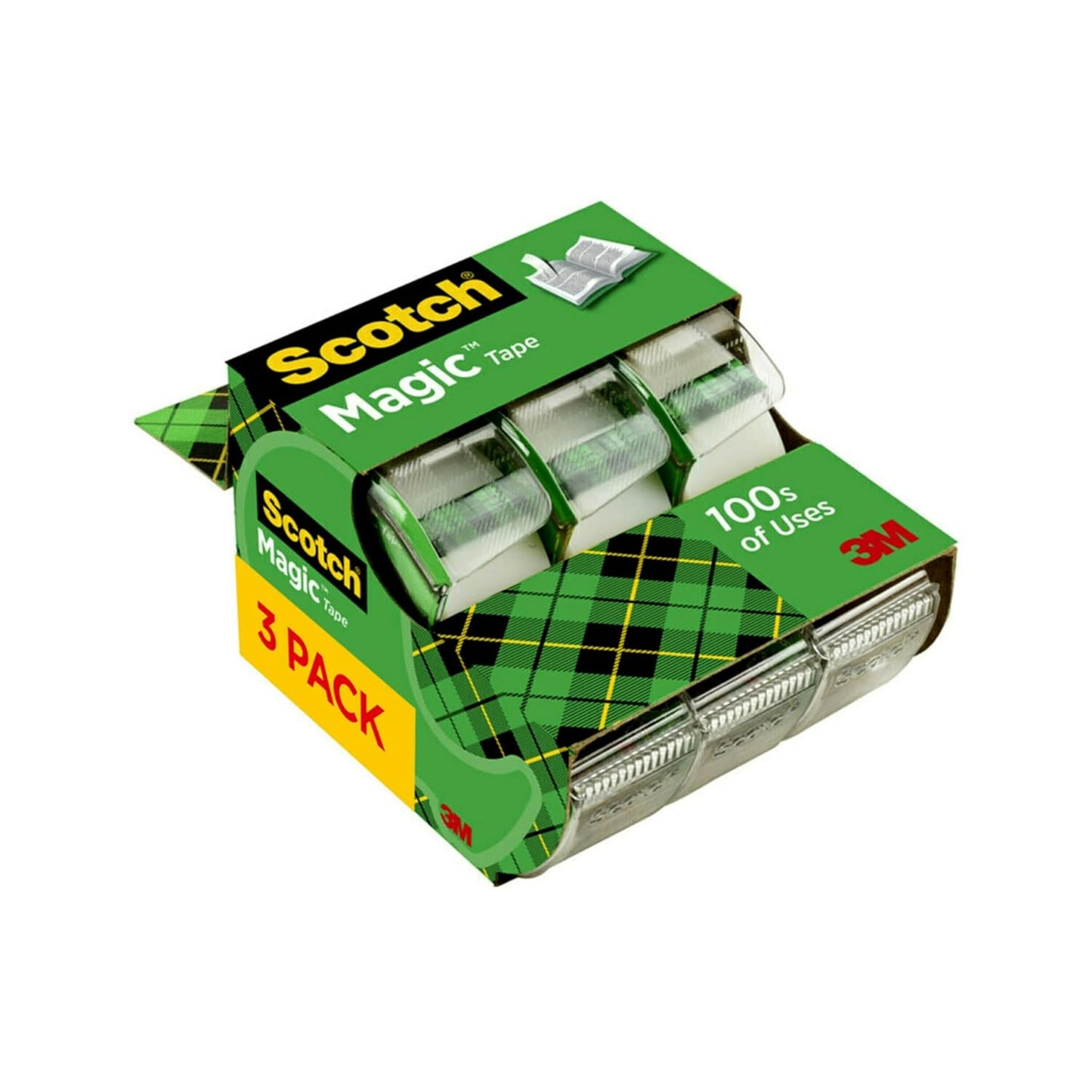 Scotch Magic Tape - Invisible Clear Repair Tape | 3 Dispensered Rolls, 3/4 x 300 Inches