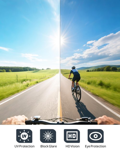 KALIYADI Polarized Sports-Sunglasses Men Cycling-Sunlasses: Lightweight Running Sun Glasses UV400 Protection Golf Fishing
