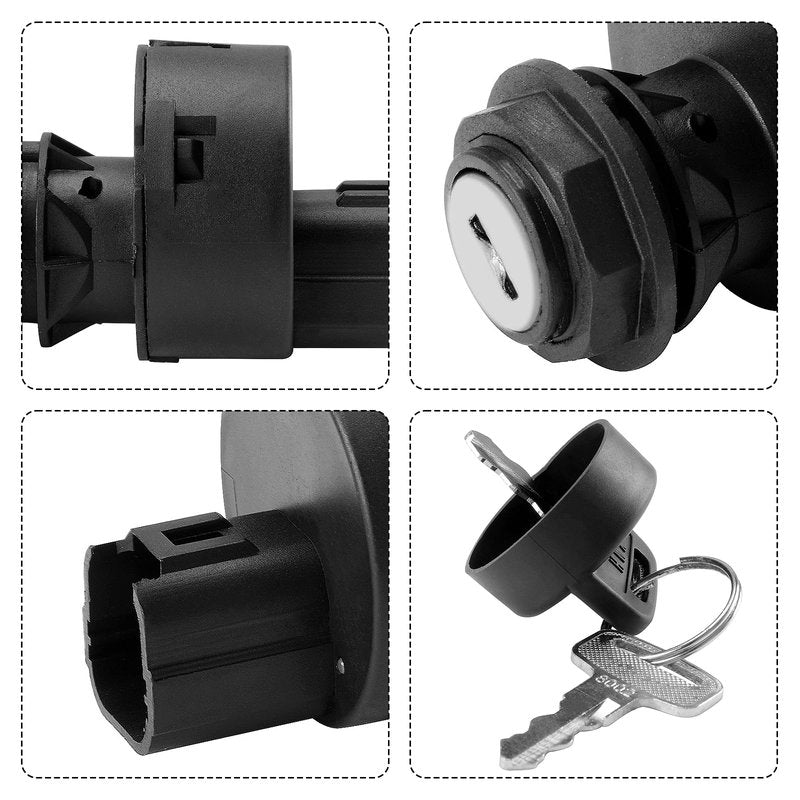 Roykaw Golf Cart Starter Ignition Key Switch Replacement Compatible with Yamaha G22/G29/Drive 2 G&E Models, 2 Positions-On/Off, No-wiring/Includes 2 Keys, OEM# JW1-H2510-00, JU2-H2510-10, JU2-H2510-20