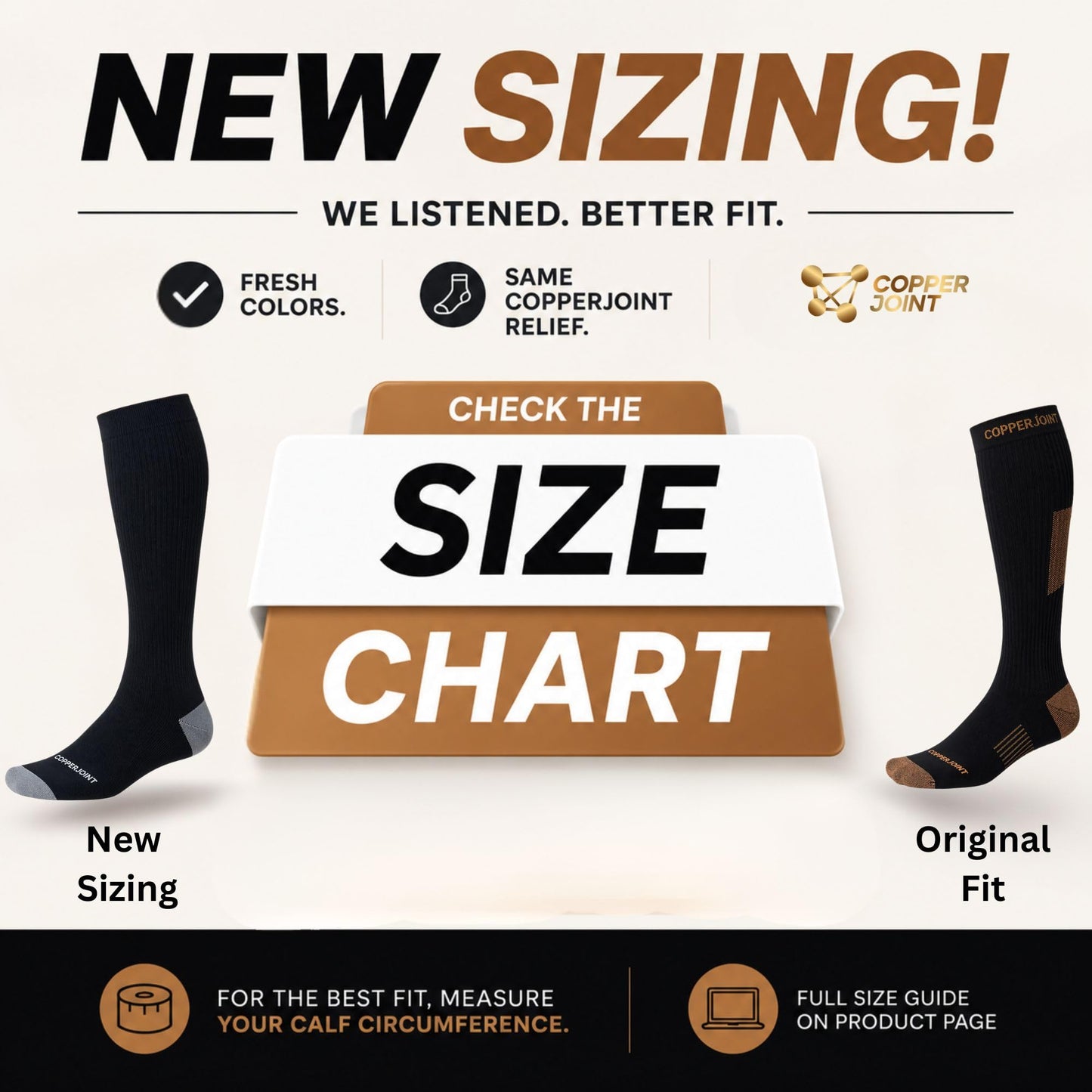 CopperJoint 15-20 mmHg Compression Socks for Women & Men, Knee High Graduated Compression Socks for All-Day Standing, Travel, Work, Running & Daily Support