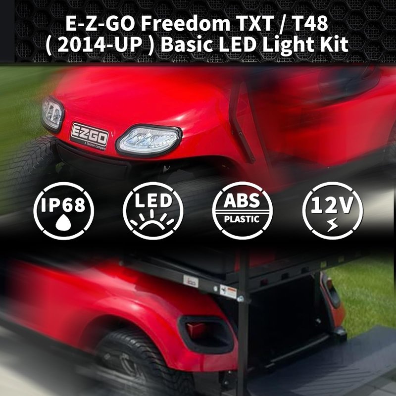 Orle Oko LED Head Tail Light Kit For EZGO Freedom/t48 2014-UP Gas or Electric Golf Cart Models Front Rear Replace 12V Light Kit Assembly For EZGO Freedom