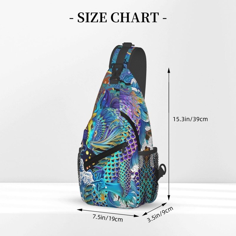ZFPKWJY Cool Dragon Sling Bag Crossbody Travel Hiking Chest Backpack Shoulder Daypack for Men Women