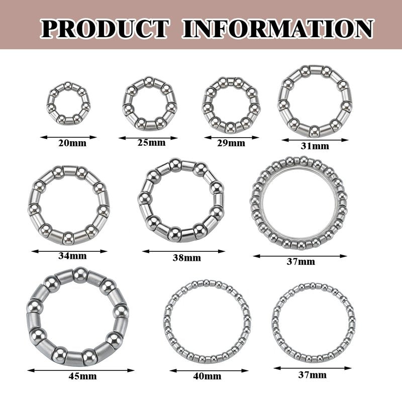 Lounsweer 5 Sets Bike Ball Bearing Kit (10 Sizes) Headset Retainer & Crank Caged Wheels 4-8mm(1/6” to 1/3“) for Mountain/Road Bicycle Repair