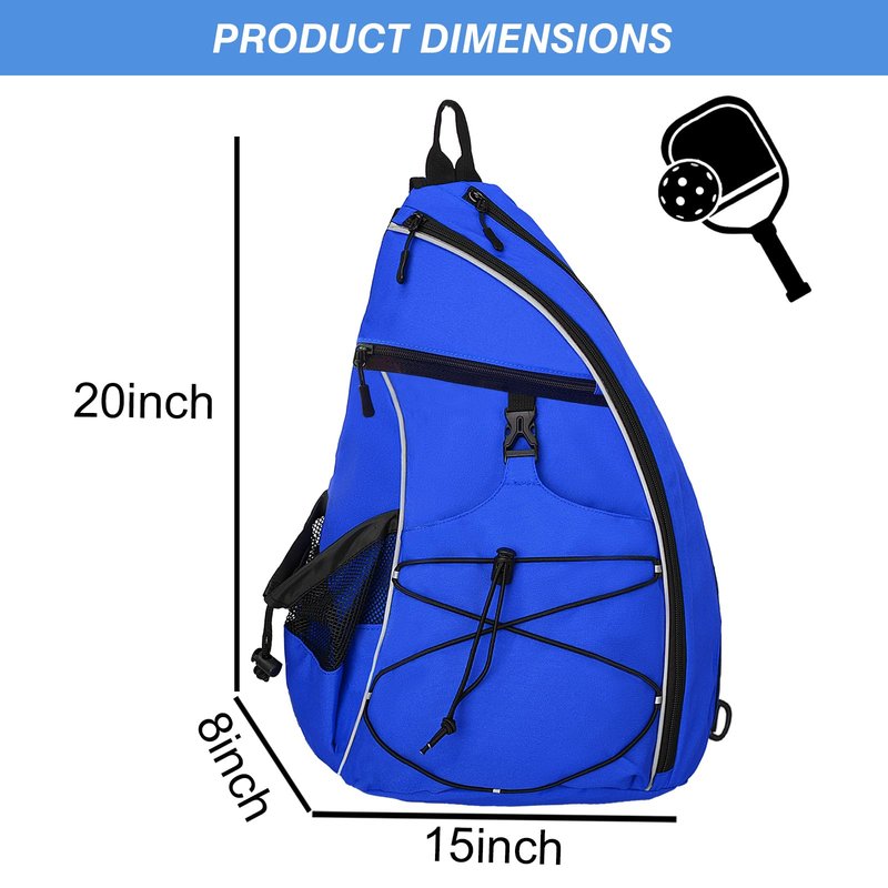 WOLT Pickleball Bag,Crossbody Sling Bags for Women Men,Pickleball Backpack with Fence Hook for Tennis, Racketball