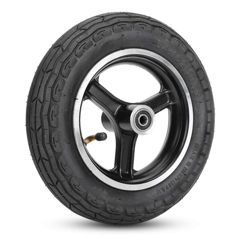 Alomejor 10 inch scooter tire, rubber aluminum alloy wheel replacement for commuters urban riders electric scooter travel city commuting