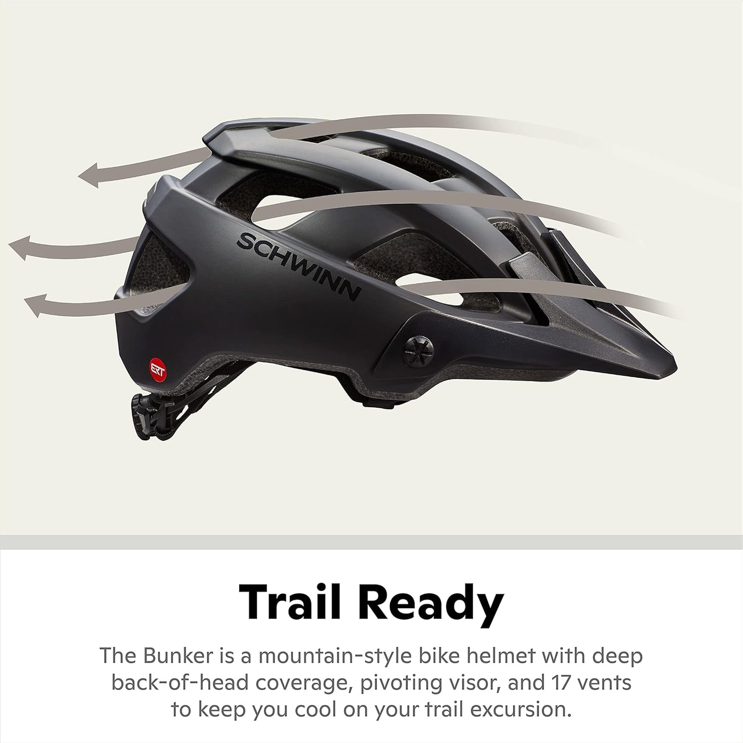 Schwinn Bunker ERT Helmet - Lightweight Protection with Adjustable Fit | Ideal for Cycling Safety