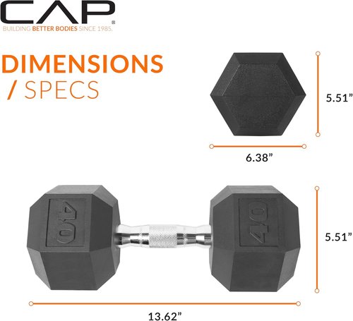CAP Barbell Coated Dumbbell Weights - Durable Design | Multiple Pairs & Sets Available