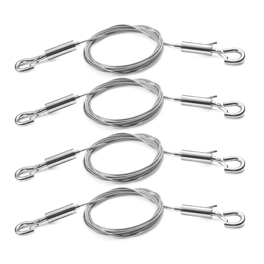 SIDENUO Adjustable Picture Hanging Wire 4PCS Mirror Frame Kit,Heavy Duty Stainless Steel Rope 3m x1.5mm for Mirrors,Frames,Artwork,Light Lamp,Billboards,Basket Flowerpot Hold Up to 30kg(66lb)