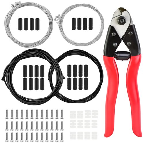 MuHize Bike Brake Cable - Upgraded 87 PCS Brake Lines Contain Stainless Steel Wire Cutter & Shifter Cables with Housing for Mountain/Road Bikes