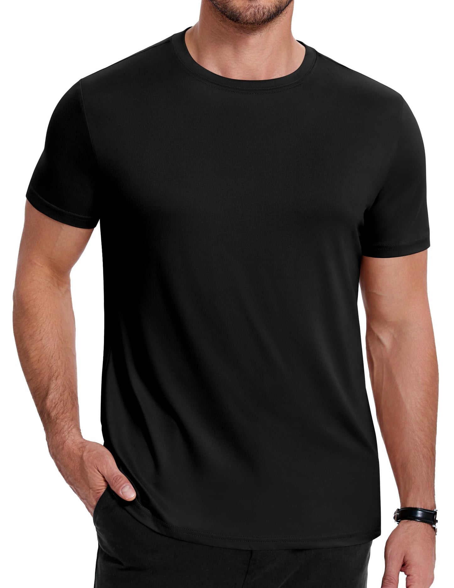 COOFANDY Men's Short Sleeve T-Shirts 1 Pack Crew Neck Casual Summer Lightweight Basic Tee Shirt