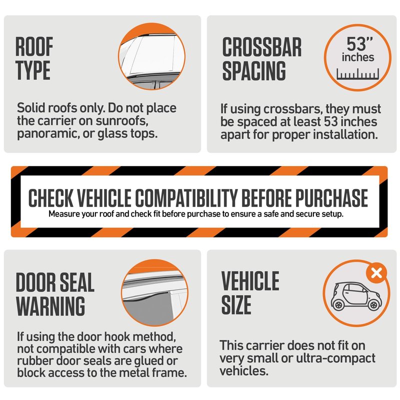 VENTURE 4TH Car Rooftop Cargo Carrier – 21 Cubic Feet Soft-Shell Waterproof Roof Bag with 10 Heavy-Duty Compression & Tie-Down Straps, Anti-Slip Mat & Door Hooks – Fits Cars with or Without Roof Rack