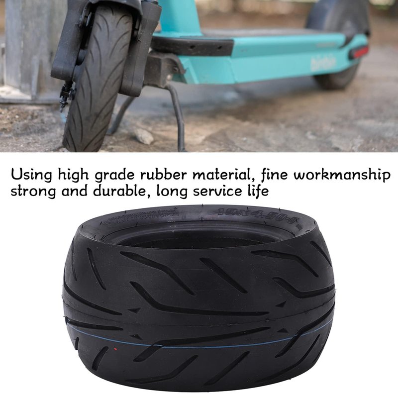 SPYMINNPOO 10 Inch Electric Scooter Tire, 10x4.50 6 Tubeless Rubber Tire for Smooth Riding Experience, Comfortable Driving