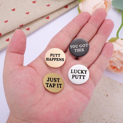 Kvekstio 4PCS Golf Ball Markers Gift, Novelty Golfs Gag Gifts for Golf Sport Players, You Got This Golfer Ball Line Marker Token Set, On-Course Accessories, Funny Golfs Marker Gift for Women Men