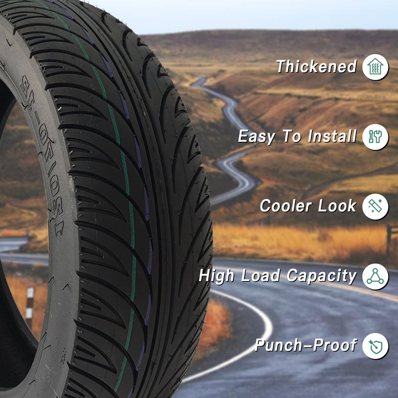 120/70-12 Scooter Tubeless Tire 12 inch Tire Front or Rear Thickened Anti-Skid