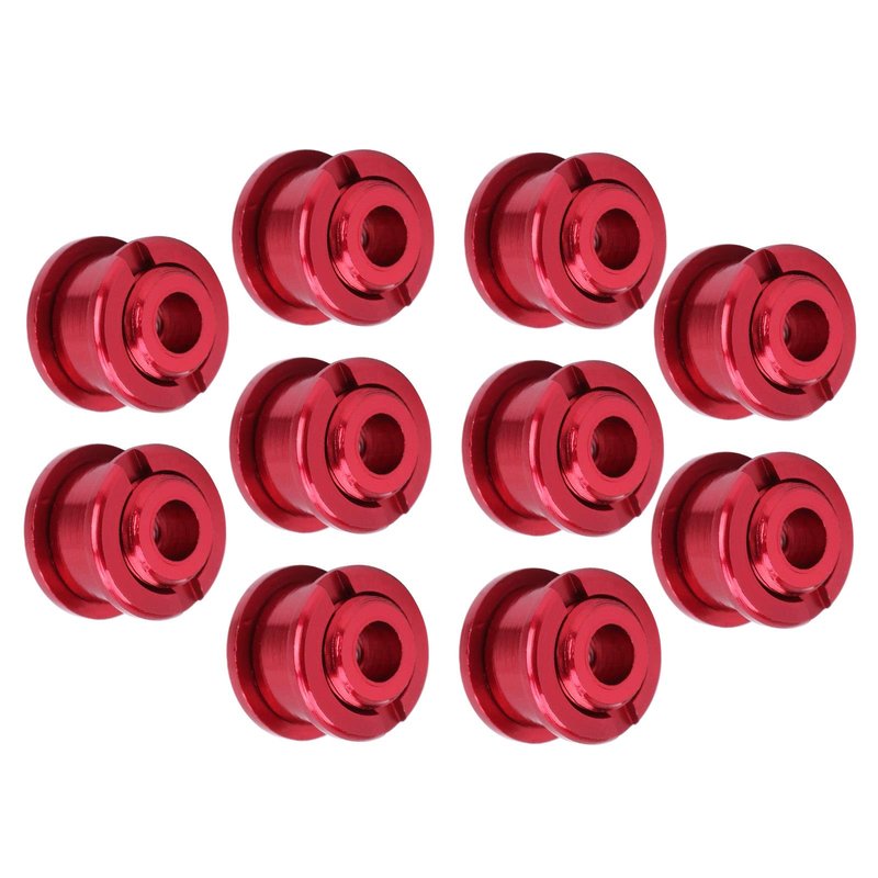 Pwshymi 10PCS Chainring Bolts CNC Crankset Chain Ring Single Speed Chainring Bolts Red Chainring Bolts Bicicletas y piezas de repuesto