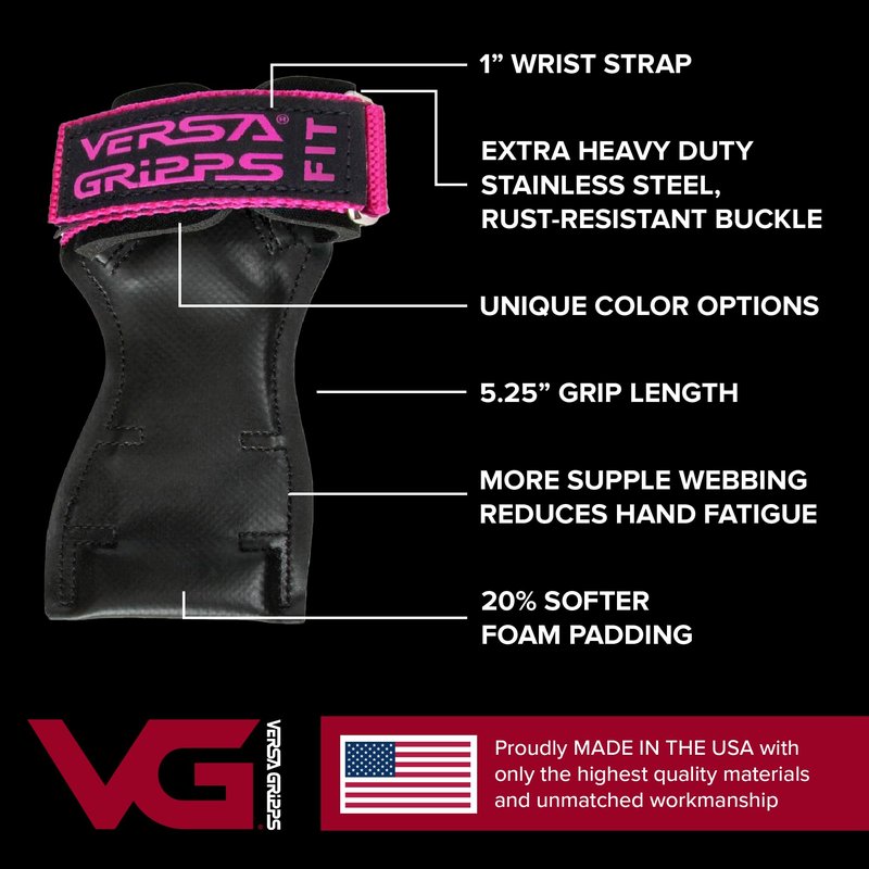 Versa Gripps® FIT Authentic. The Best Training Accessory in the World. Made in THE USA (SM-FIT-Pink)