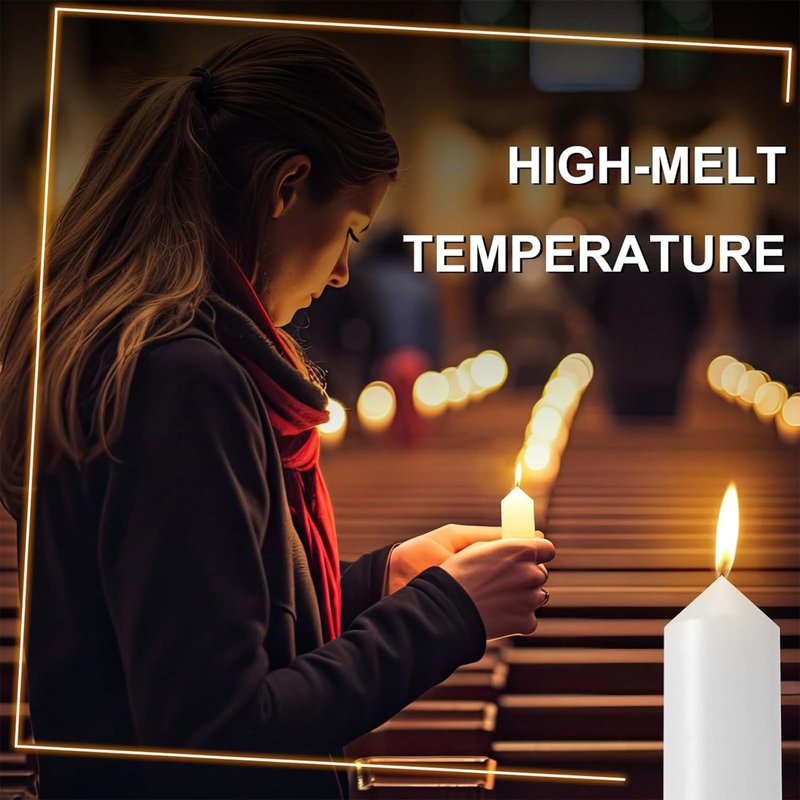 Threlaco 36 Pack 9 H+ Emergency Candles Bulk Long Burning Survival (15h+ Inside Candle Lantern), 3.5 Inch White Pillar Candles Bulk for Power Outage, Camping Emergency Survival Preparedness