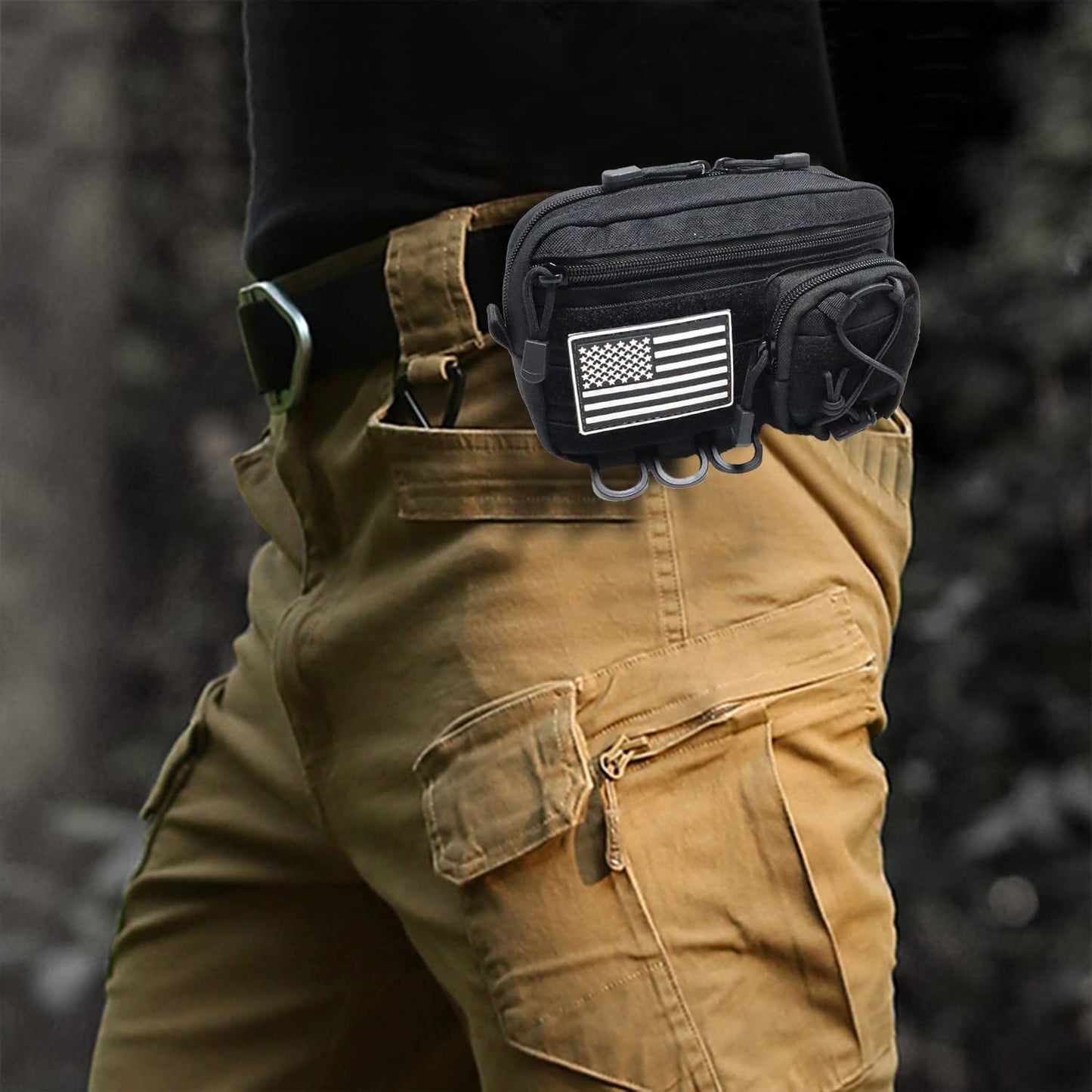 Skiennix Tactical Molle Utility Pouch - Compact EDC Tool Bag for Phones & Medical Supplies | Mini Waist Size