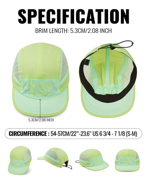 Croogo Short Brim 5 Panel Baseball Cap Mesh Quick Drying Summer Cap for Men Women Lightweight Breathable Sports Hat Outdoor Activities,Beige-BSSD2504