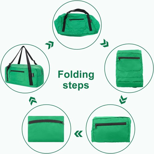 HOLYLUCK Foldable Travel Duffel Bag - Versatile Luggage for Gym & Travel - Kelly Green
