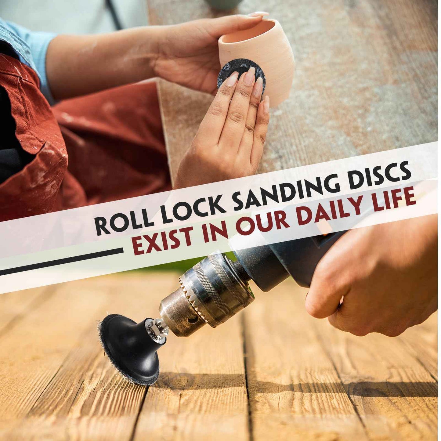 Newwiee 150 Pieces 2 Inch Sanding Discs 40 Grit Roll Lock Die Grinder Sanding Disc for Surface Prep Strip Grind Polish Finish Burr Rust Paint Removal Red