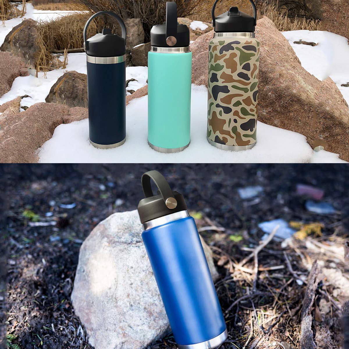 Straw lid for Yeti Rambler Water Bottle 18 26 36 64 oz, Replacement Cap Straw Cap for Yeti 18oz 26oz 36oz, Lid with Straw and Brush and Flexible Handle ﻿