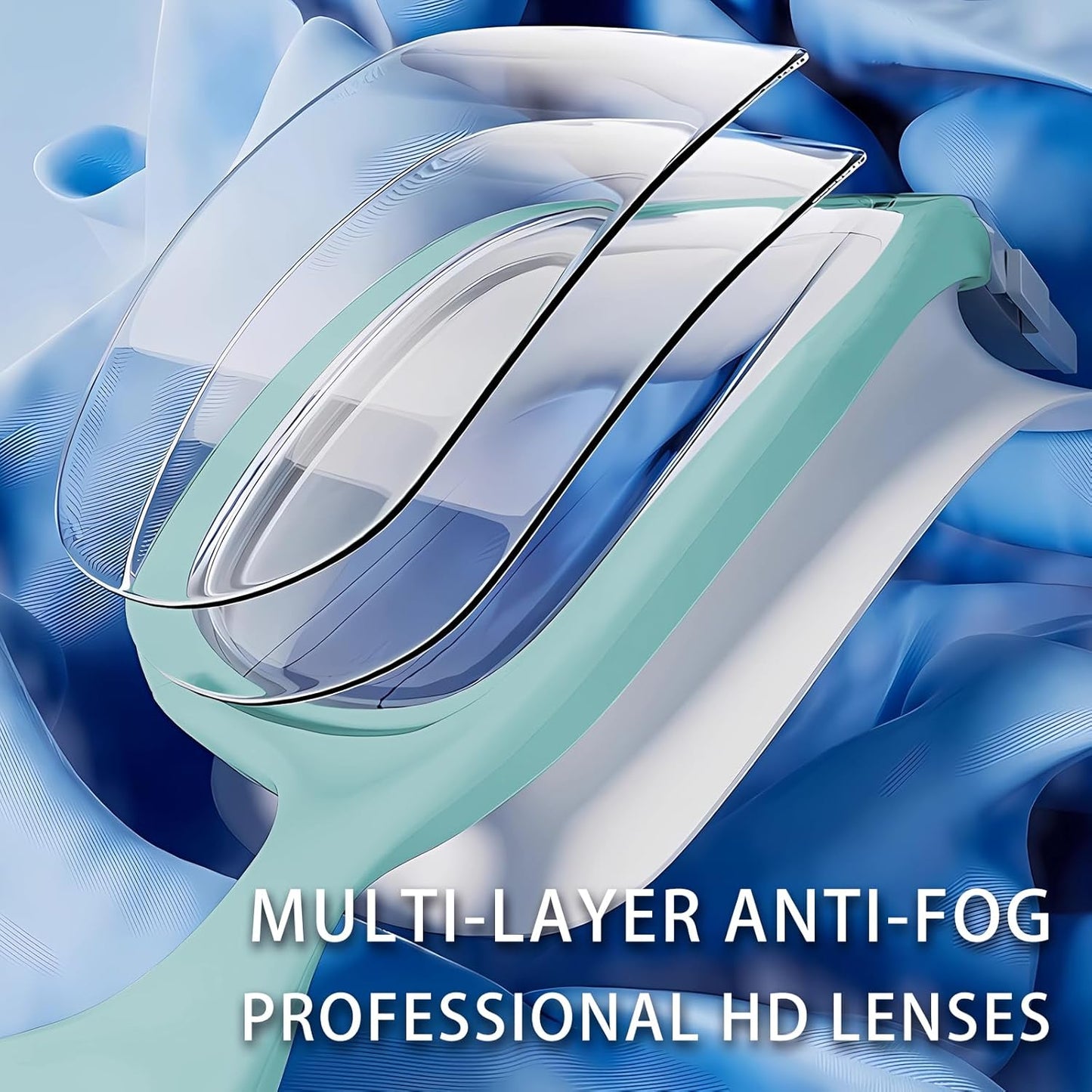 Whale Swim Goggles - A2 GE Polarized Anti-Fog & UV Protection for Adults & Youth | Green Frame