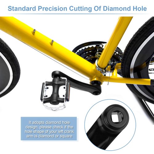 Crank Arm, 170mm Alloy Crank Left Arm, Replacement Left Hand Crank Arm, Available in Hole, Black