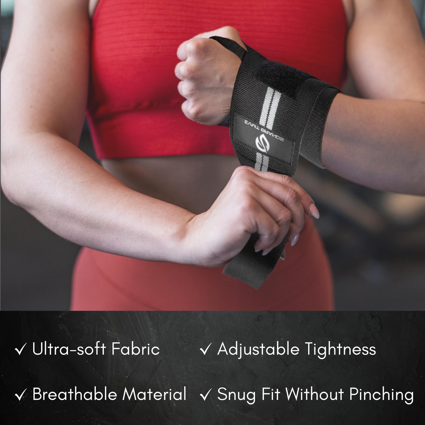 EVMT Premium Wrist Wraps for Weightlifting | Durable Lifting Straps for Enhanced Wrist Support | Perfect for Strength Training, Gym Workouts & General Athletics