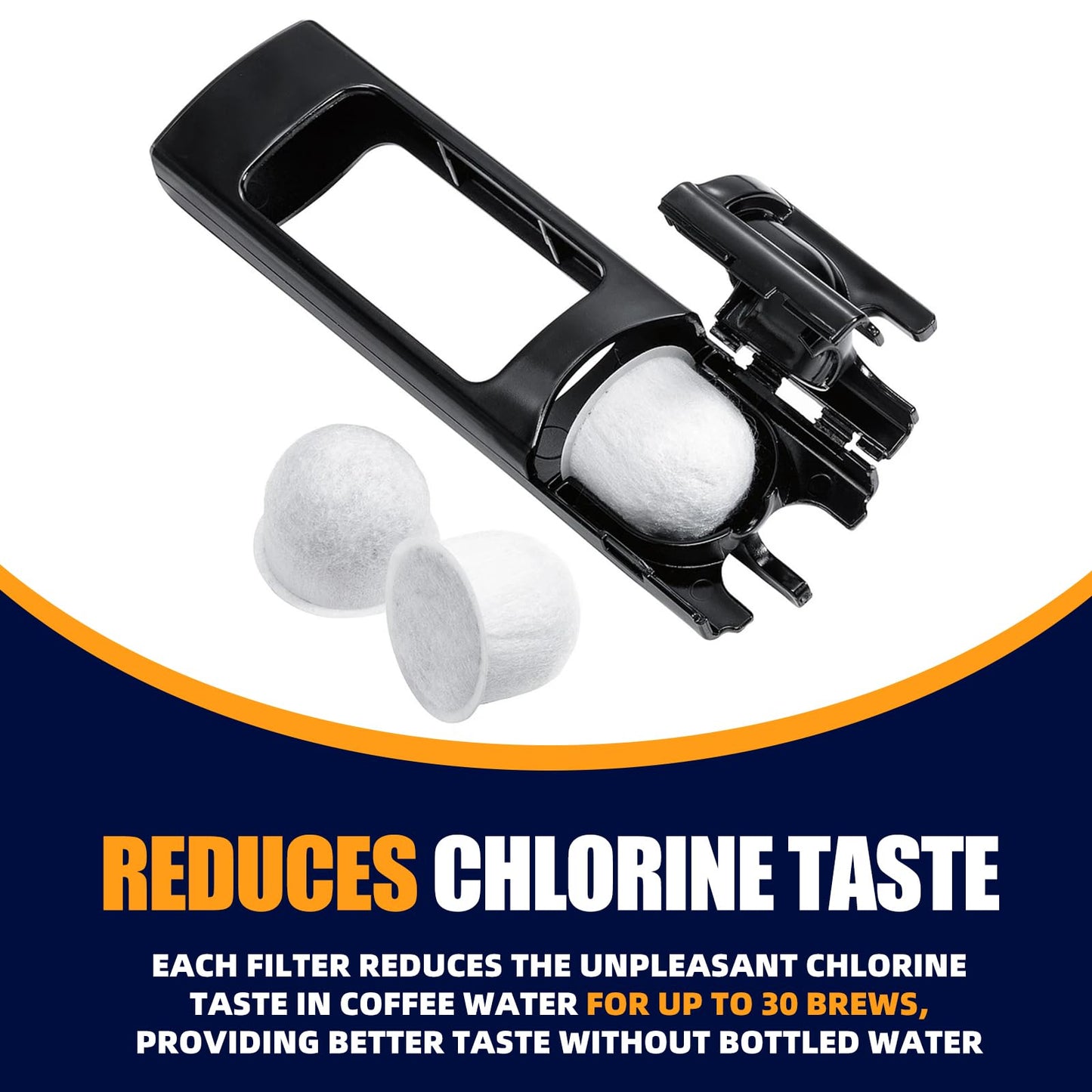 10-Pack Coffee Maker Water Filter Pods for Wolf Gourmet, Activated Carbon Filter Replacement for WGCM100S, WGCM110S, WGCM120S, Compatible with Wolf Gourmet