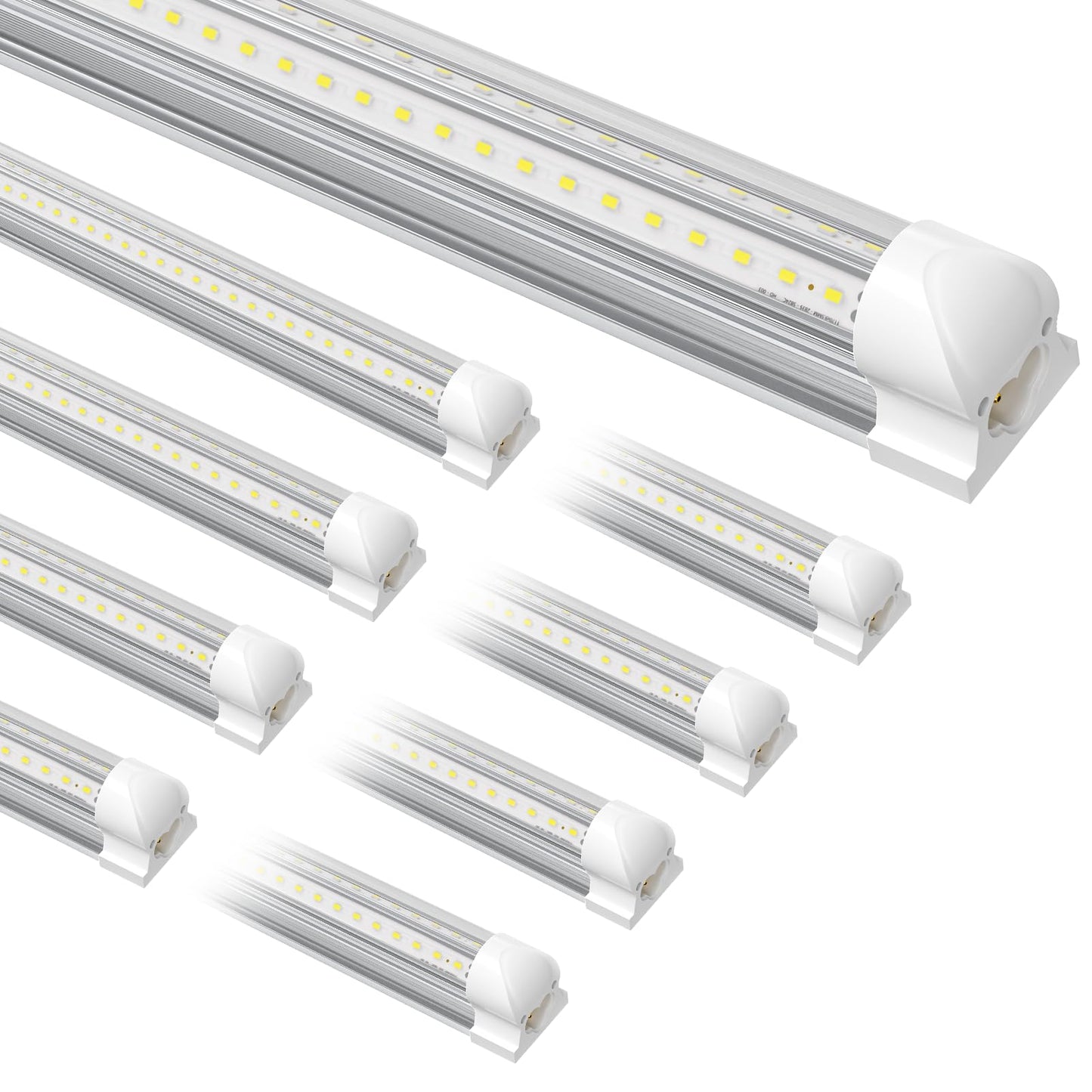 SUSLUM 8-Pack 4FT T8 LED Shop Light, 42W 6300 Lumen 5000K Daylight, Linkable with Plug Shop Lights for Garage Ceiling Workshop Commercial Lighting, 4 Years Warranty