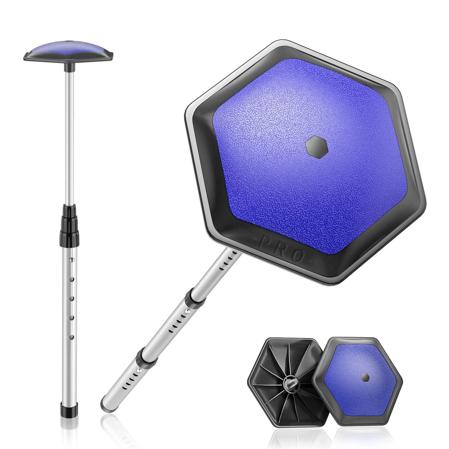 ToVii Golf Stiff Arm Club Protector, Sturdy Aluminum Alloy Golf Travel Bag Support Rod and Thickened Hexagon Support Top, Premium Golf Stiff Arm Travel Support System Protector Clubs (Blue)