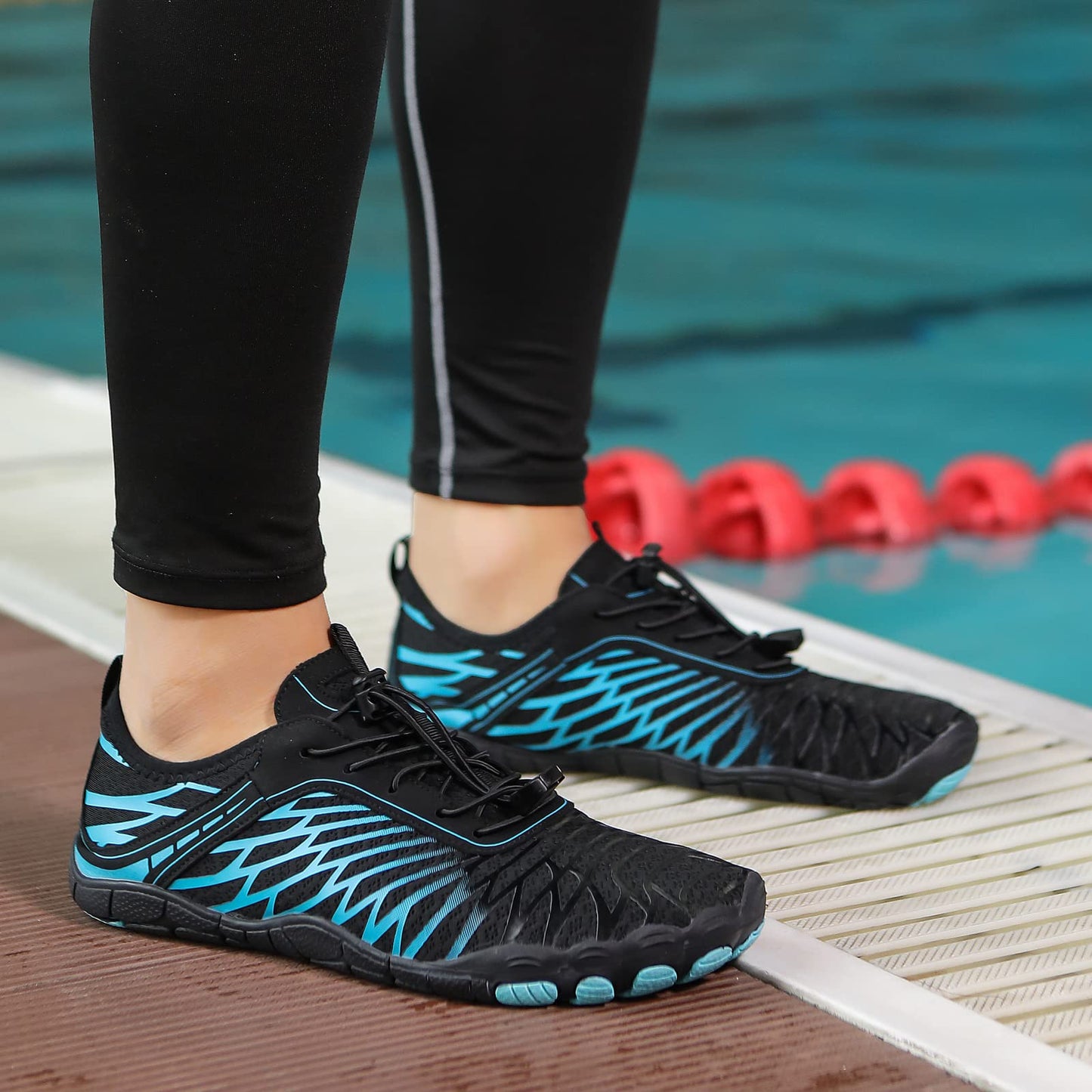 RUFONE Hike Barefoot Shoes for Women Men Breathable & Non-Slip Athletic Footwear Wide Toe Water Shoes,Designed for Walking,Running&Swimming Blue