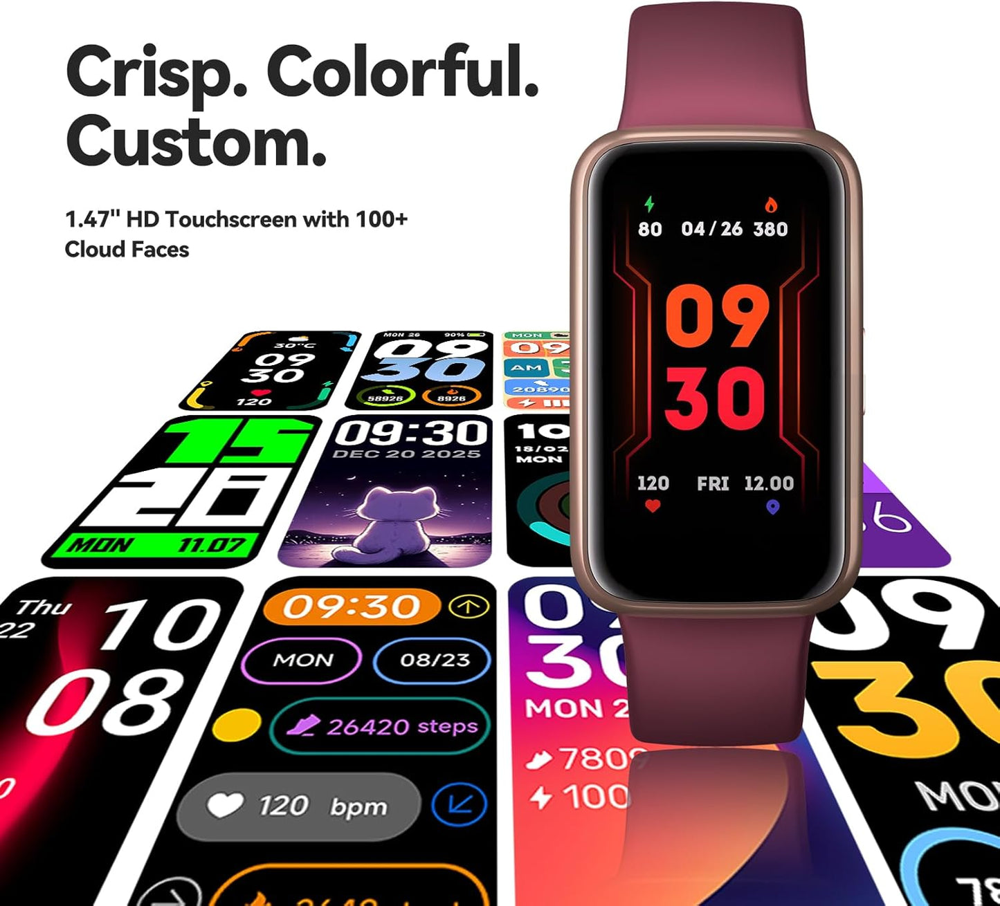 Skiennix Smart Watch - 1.47" Color Screen Fitness Tracker with 100+ Sport Modes & Heart Rate Monitor | Waterproof