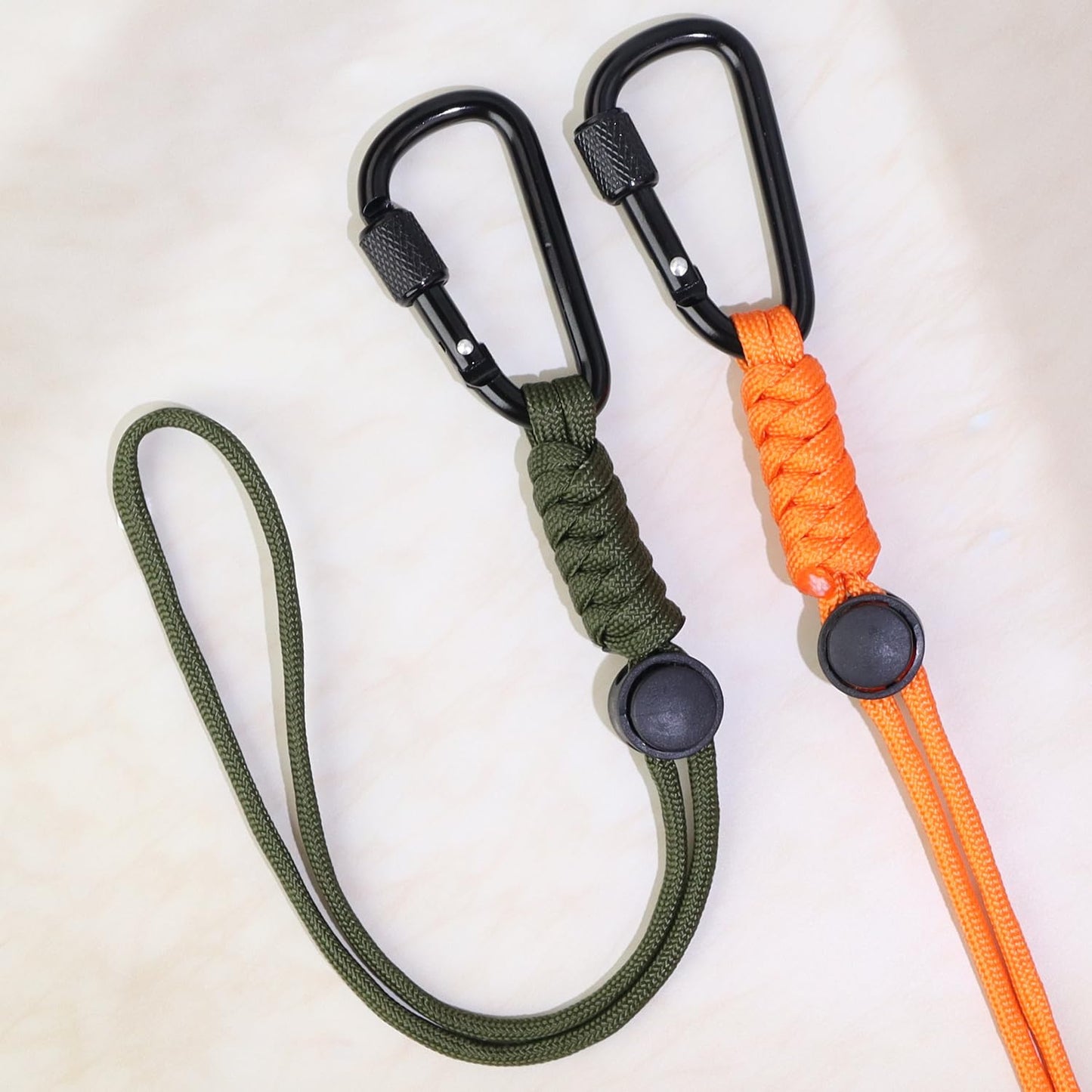 2pcs Paracord Keychain Lanyard with Aluminum Alloy Clip, Small Accessories Organizer for Daily Use, Travel and Outdoor