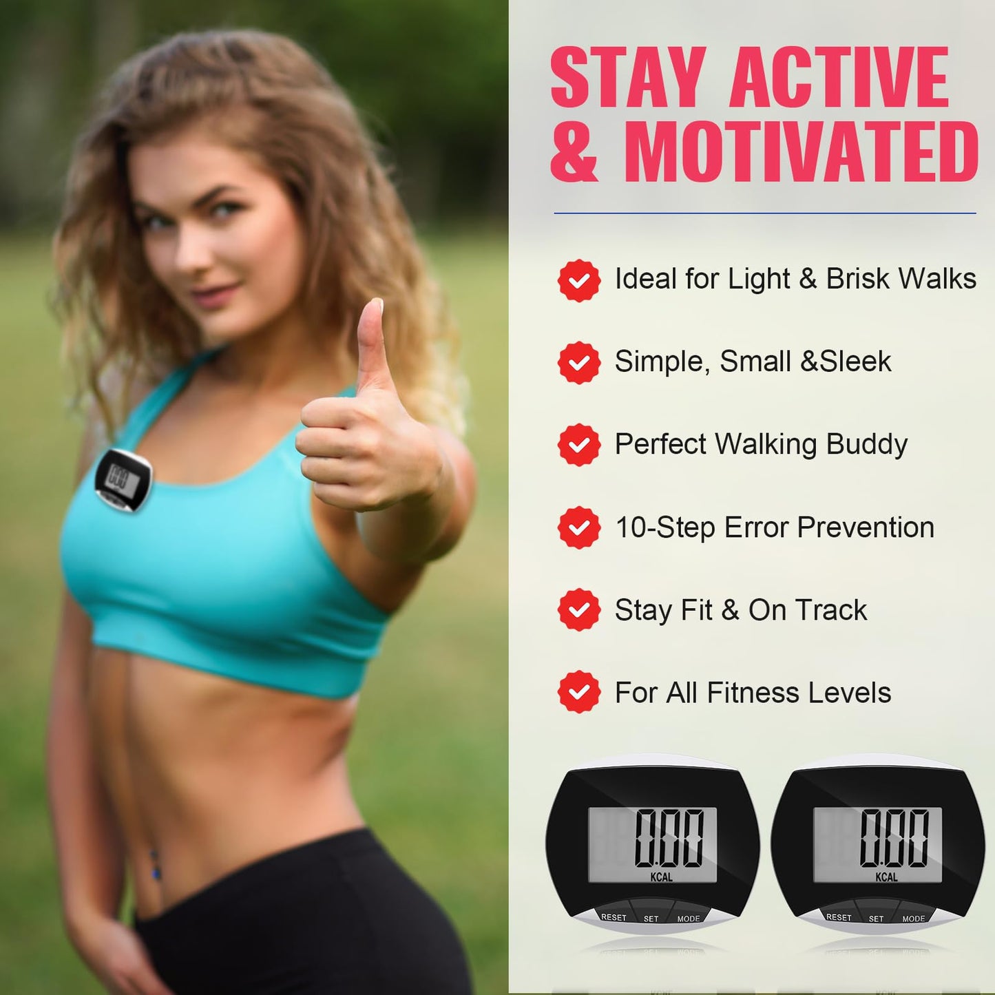 Weewooday Pedometer for Walking Steps and Miles Simple Pedometer Clip on with Large Digital Display Portable LCD Step Counter Bulk Gift for Women Men Adults(Black,32 Pcs)