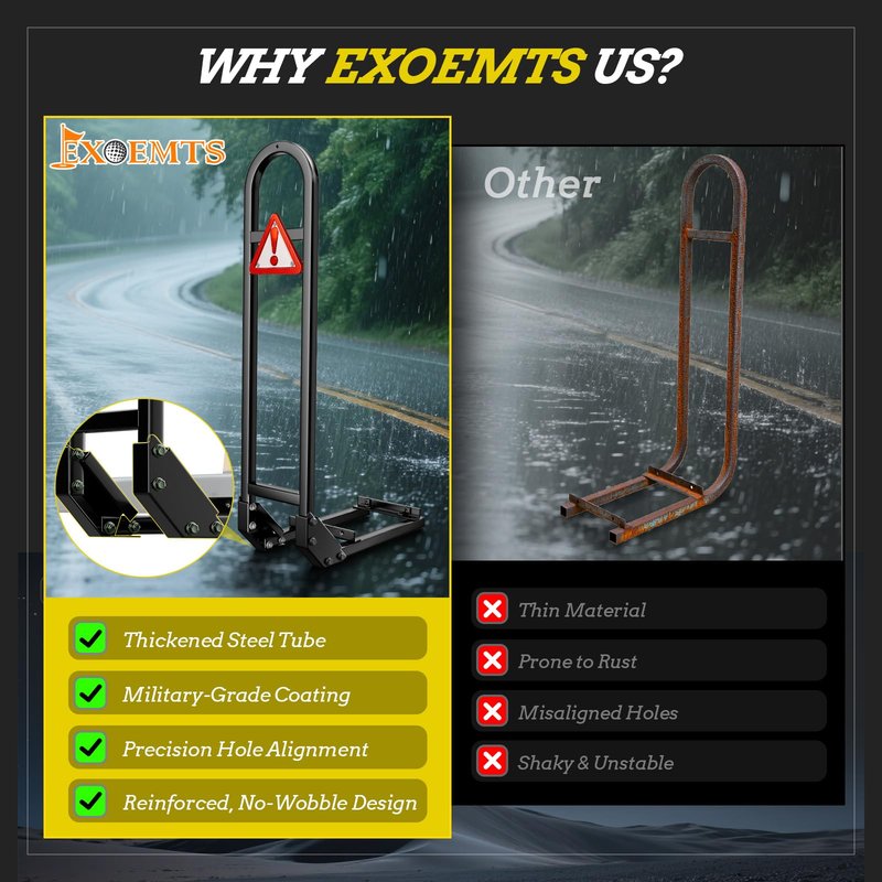 EXOEMTS Golf Cart Rear Seat Grab Bar, Golf Cart Safety Handrail for Club Car EZGO Yamaha with Metal Pedal, Heavy Duty Grip Bar Universal Fits (2+2)/(4+2) Passenger Golf Cart, Easy Install, Security