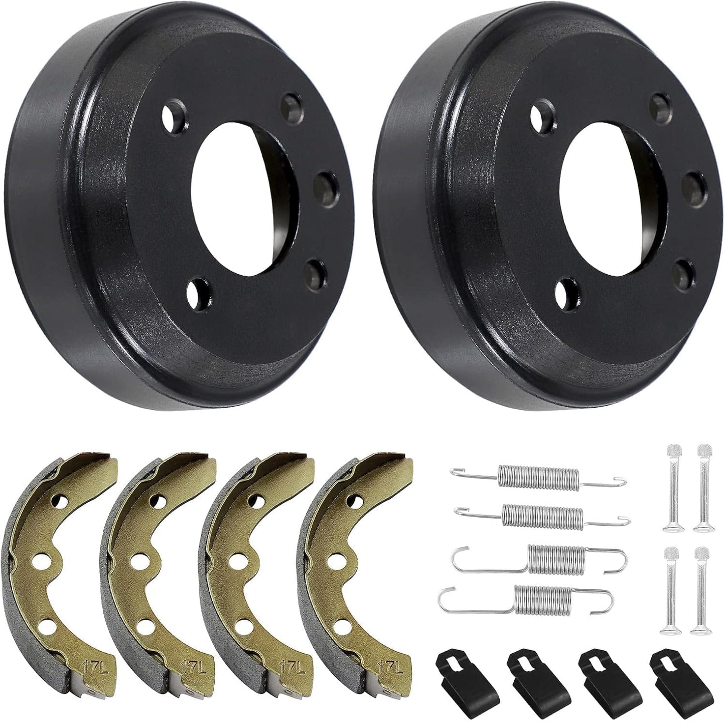 LEAPGOMAX Golf Cart Brake Drum/Hub Brake Shoes Spring Kit Fit Club Car DS 1981-1994 Tempo 2018 Up Villager Golf Carts OEM 4263 1011137 101146302 101816301