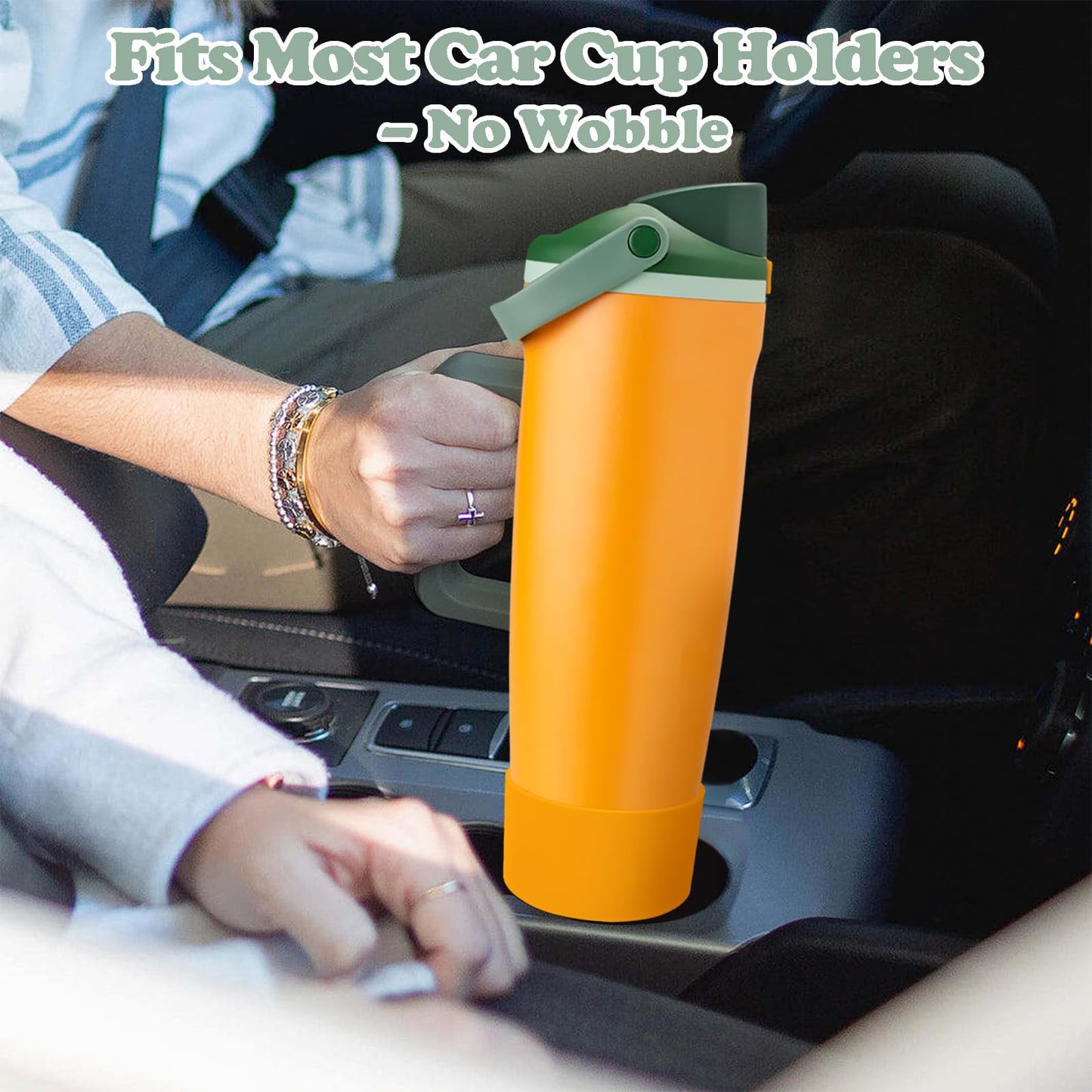 Kaitiaki 2PCS Silicone Boots for Owala 30oz & 40oz FreeSip Sway Bottles & Tumblers – Non-Slip, Scratch-Resistant, Stability Enhancer for Owala Accessories (Orange Grove)