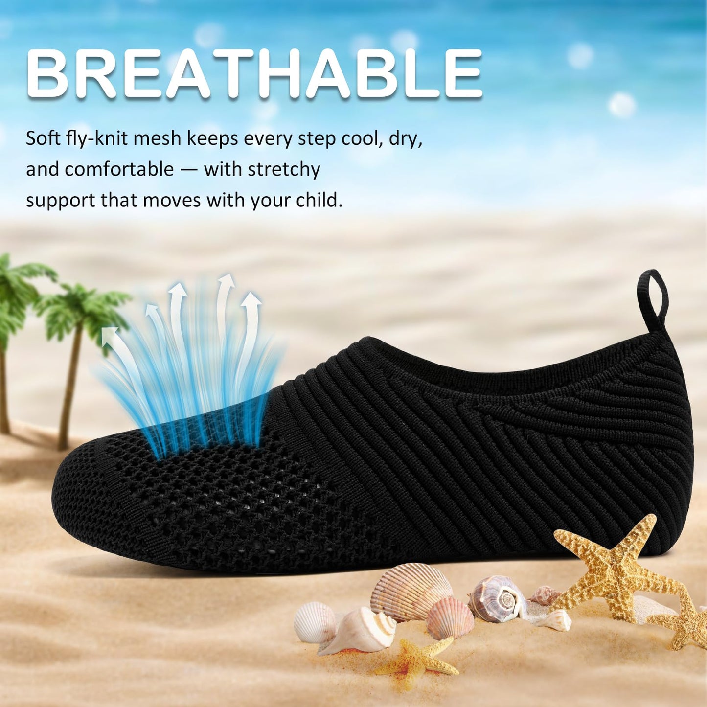 ANLUKE Kids Water Shoes Girls Boys Slippers Swimming Shoes Barefoot Quick Dry Aqua Socks